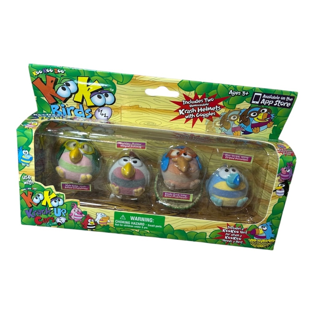 Koo Koo Zoo Birds 4pck Lollapalooza, Sealawag, Mudskipper, Dooselfink